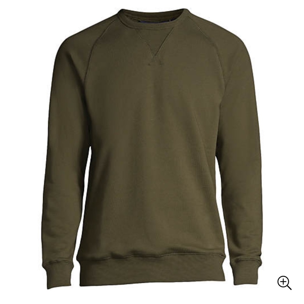 Lands End Men's Serious Sweats French Terry crewneck sweatshirt.